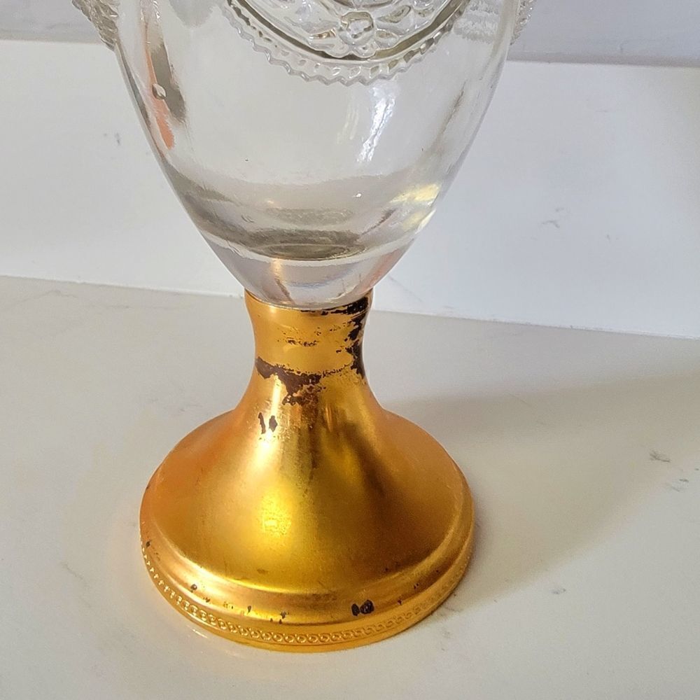Rare Textured Italy Brass-Tone Pitcher 12" - Picture 8 of 9